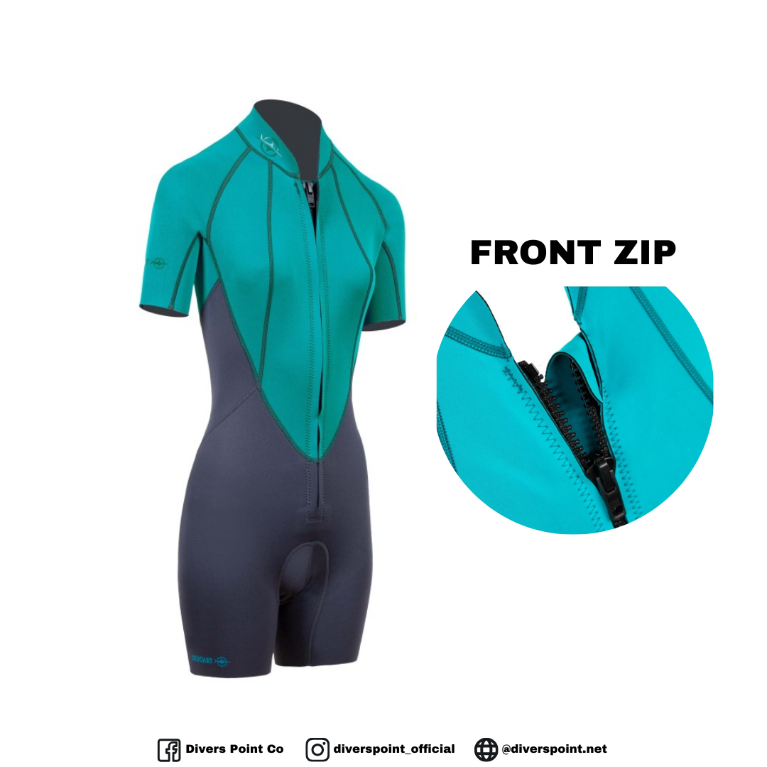 BEUCHAT FRONT ZIP ATOLL SHORTY LADY