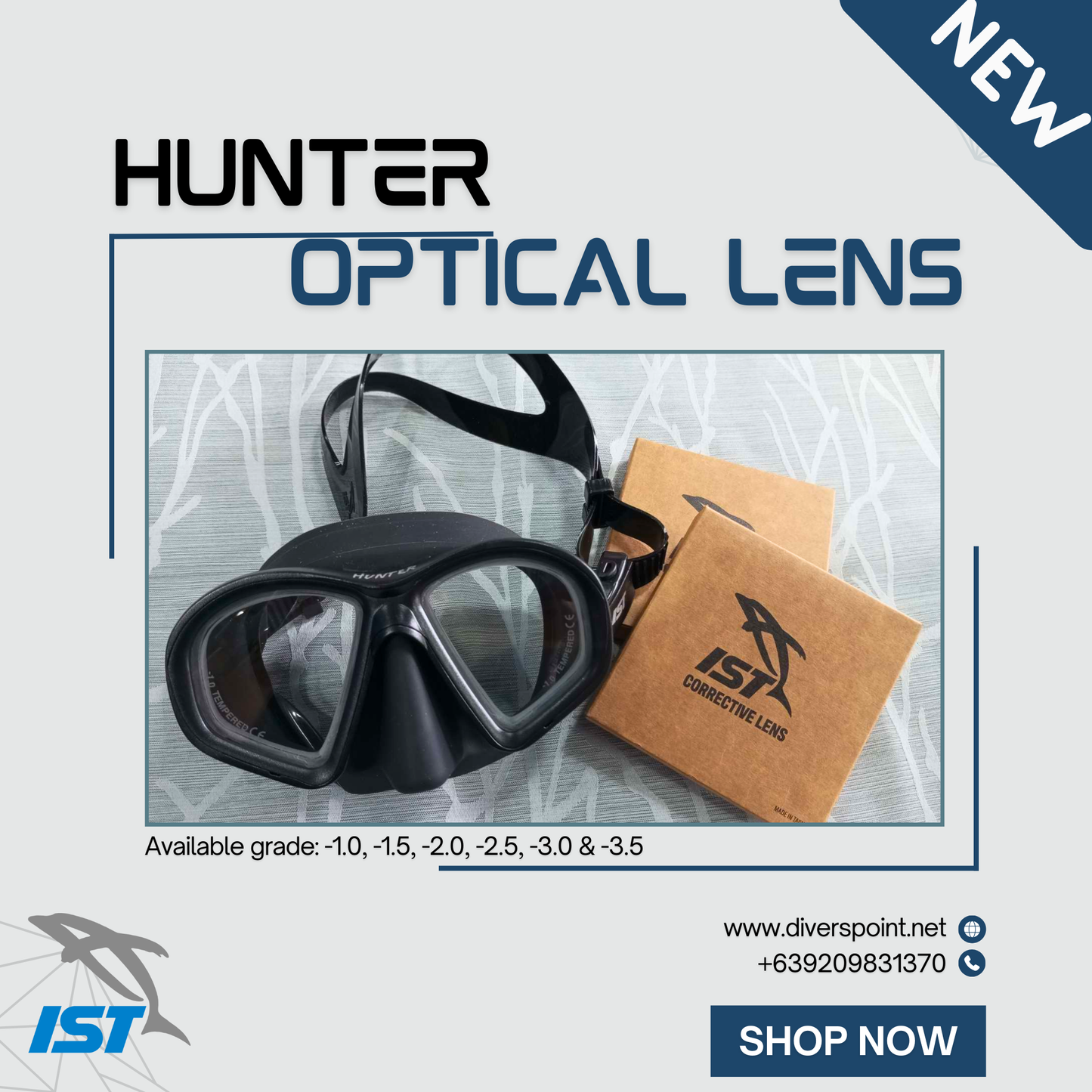 IST MP203 HUNTER LOW VOLUME MASK (OPTICAL LENS)