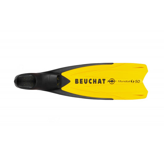 BEUCHAT MUNDIAL ONE-50 SOFT-FLEX SEMI LONG FINS YELLOW