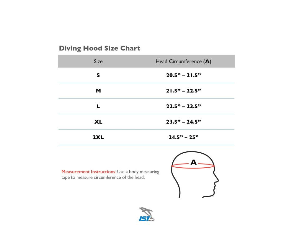 IST HDN-0250 5MM NEOPRENE DIVE HOOD WITH BACK ZIP