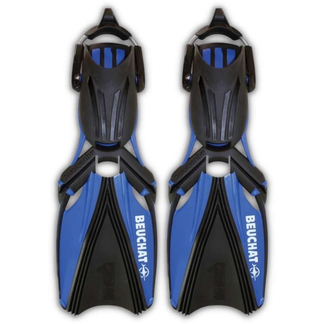 BEUCHAT AQUABIONIC FINS BLUE SIZE: MEDIUM/LARGE