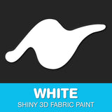 SCRIBBLES SHINY WHITE 3D FABRIC PAINT