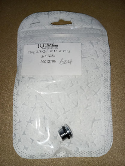 10BAR PLUG 3/8-24" WITH O-RING