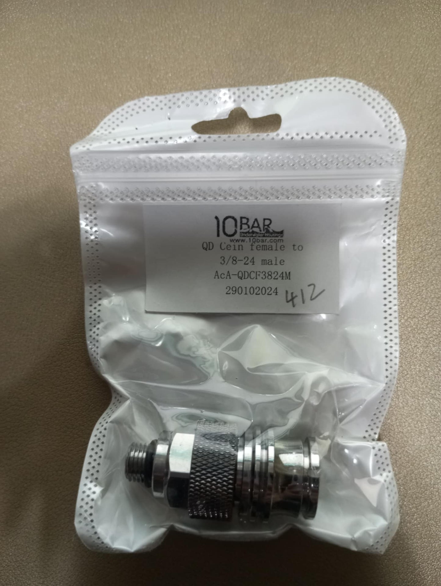 10BAR QD CEIN FEMALE TO 3/8-24" MALE