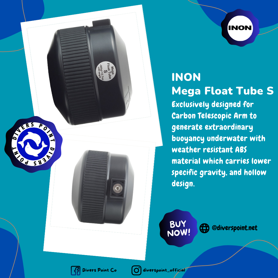 INON MEGA FLOAT TUBE S (Buoyancy: 360g/12.7oz) [underwater]