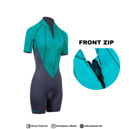 BEUCHAT FRONT ZIP ATOLL SHORTY LADY