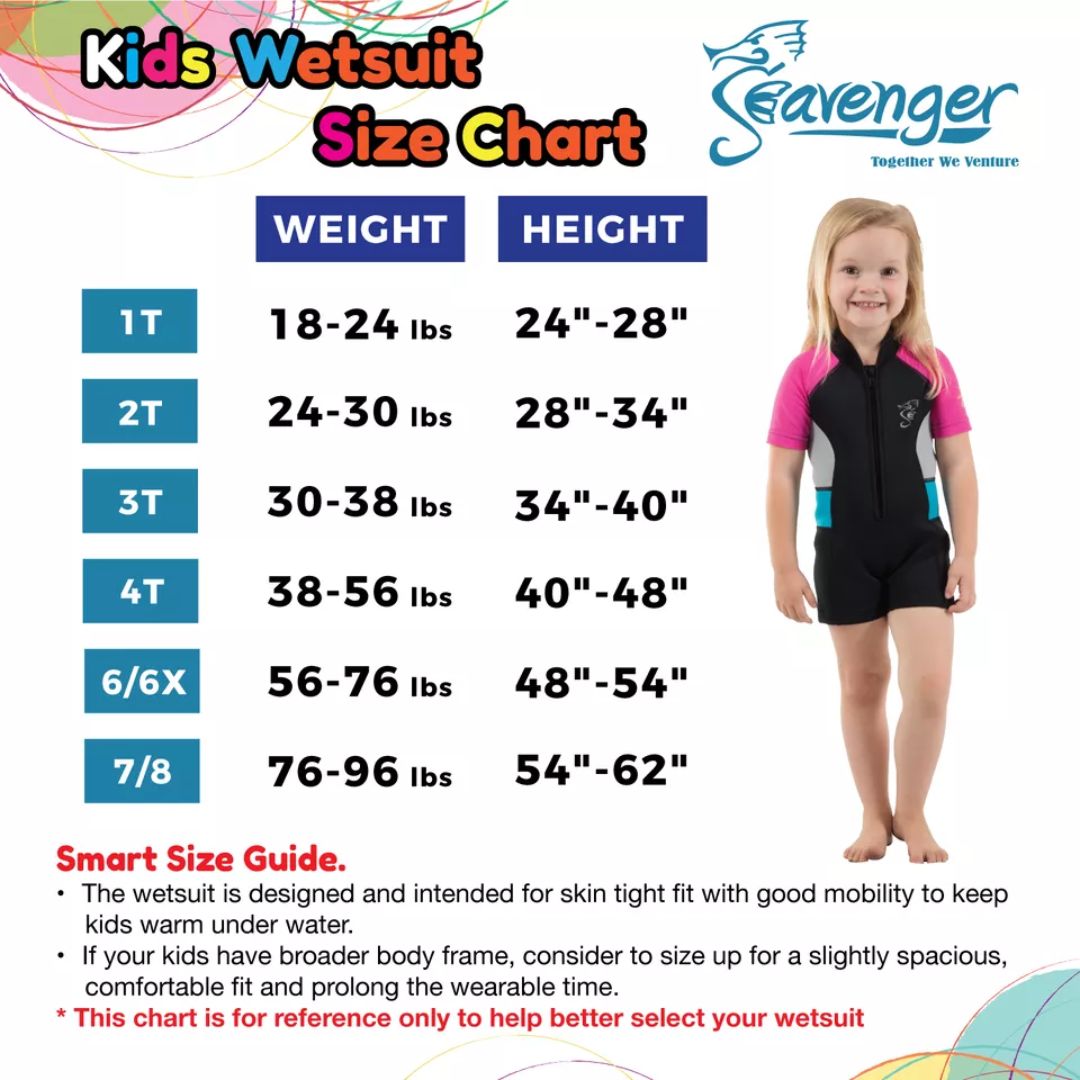 SEAVENGER CADET KINS 2MM SHORTY WETSUIT - ORANGE 2T