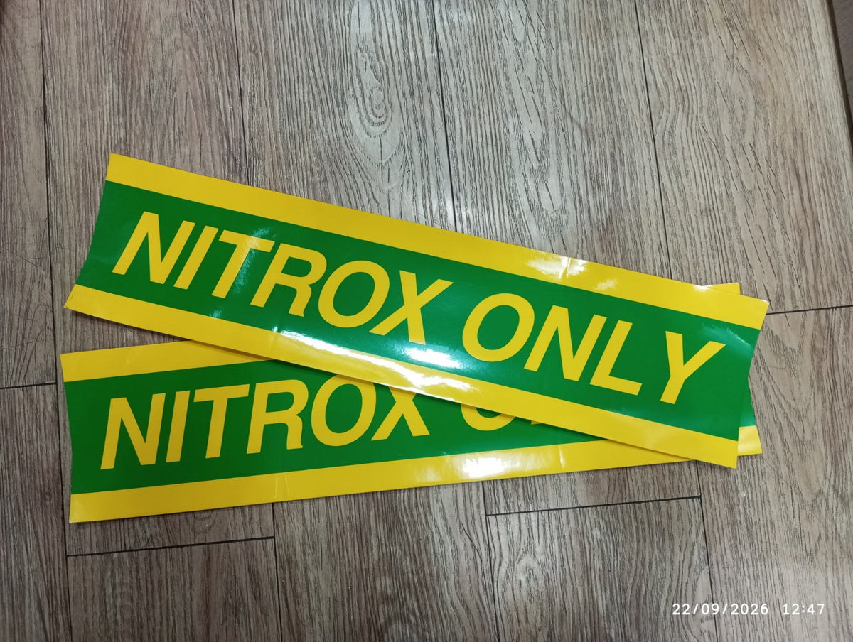NITROX ONLY TANK STICKER