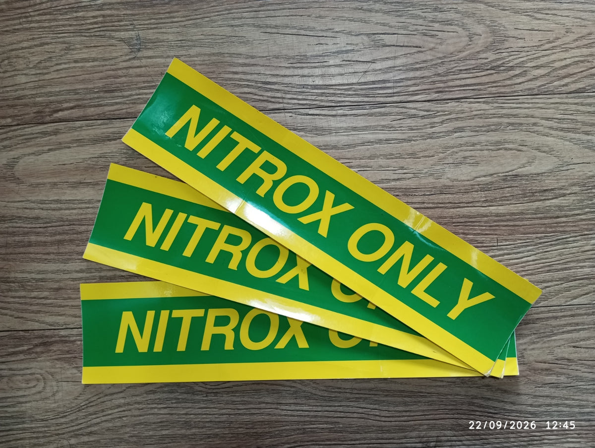 NITROX ONLY TANK STICKER