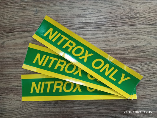 NITROX ONLY TANK STICKER