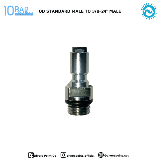 10BAR QD STANDARD MALE TO 3/8"-24" MALE