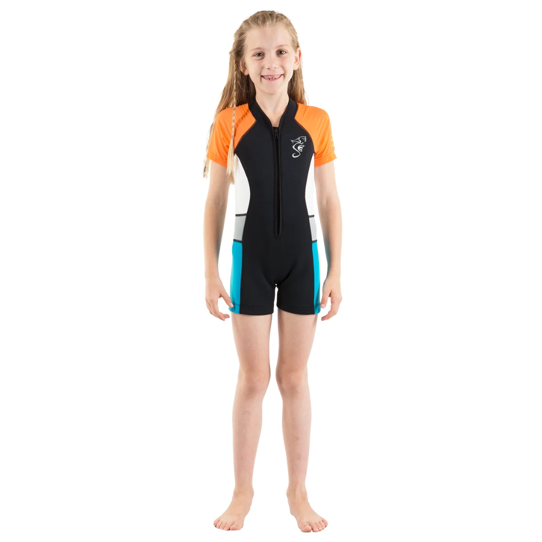 SEAVENGER CADET KINS 2MM SHORTY WETSUIT - ORANGE 2T