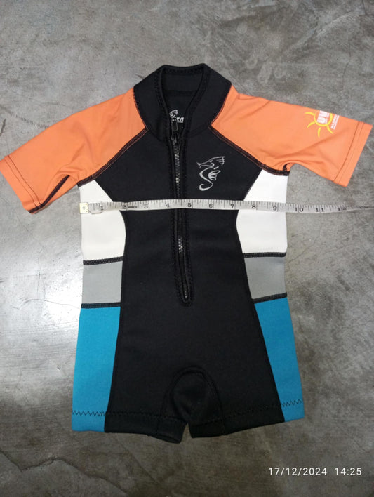 SEAVENGER CADET KINS 2MM SHORTY WETSUIT - ORANGE 2T