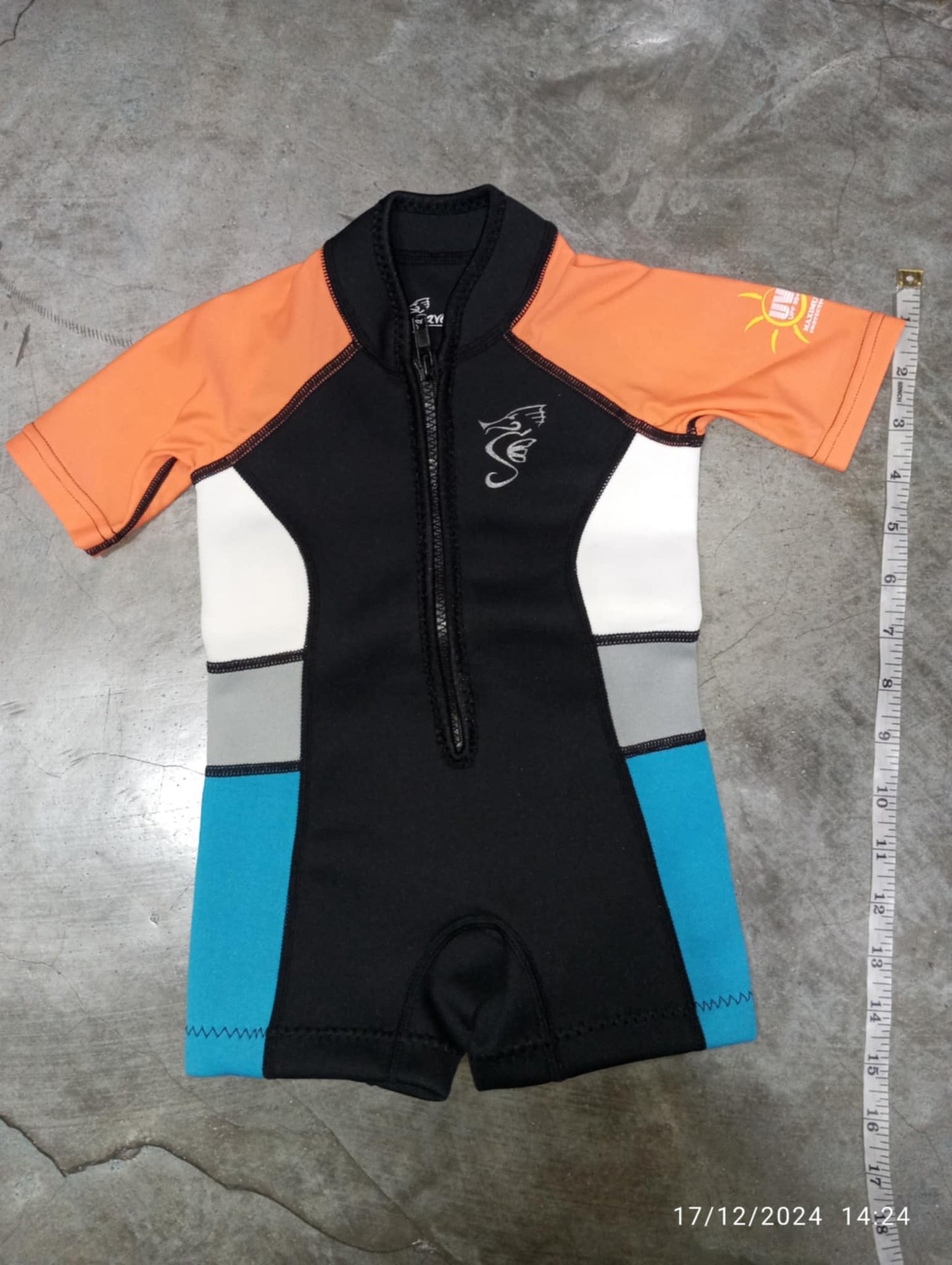SEAVENGER CADET KINS 2MM SHORTY WETSUIT - ORANGE 2T