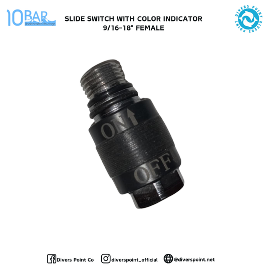 10BAR SLIDE SWITCH WITH COLOR INDICATOR 9/16"-18" FEMALE