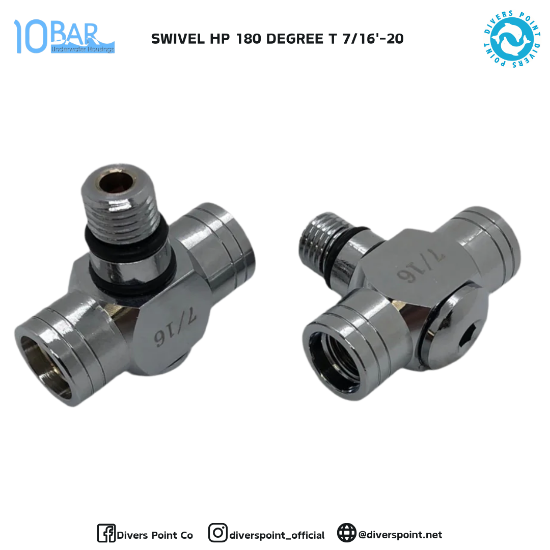 10BAR SWIVEL HP 180 DEGREE T 7/16''-20"