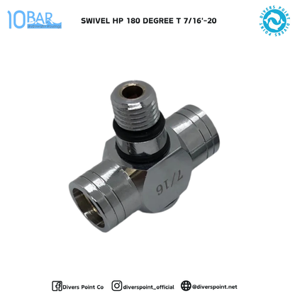 10BAR SWIVEL HP 180 DEGREE T 7/16''-20"
