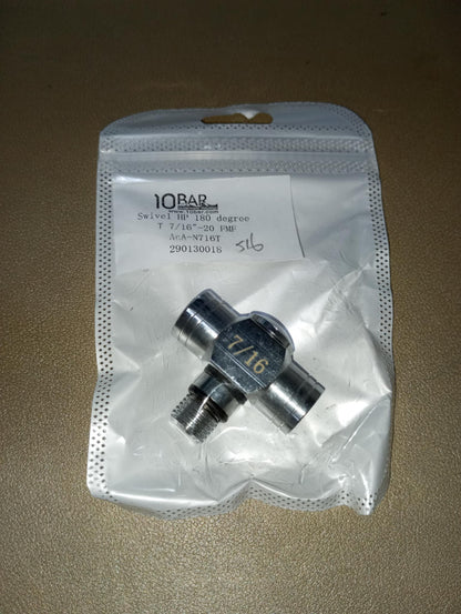 10BAR SWIVEL HP 180 DEGREE T 7/16''-20"