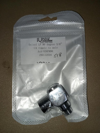 10BAR SWIVEL LP 90 DEGREE 3/8"-24 FEMALE TO MALE