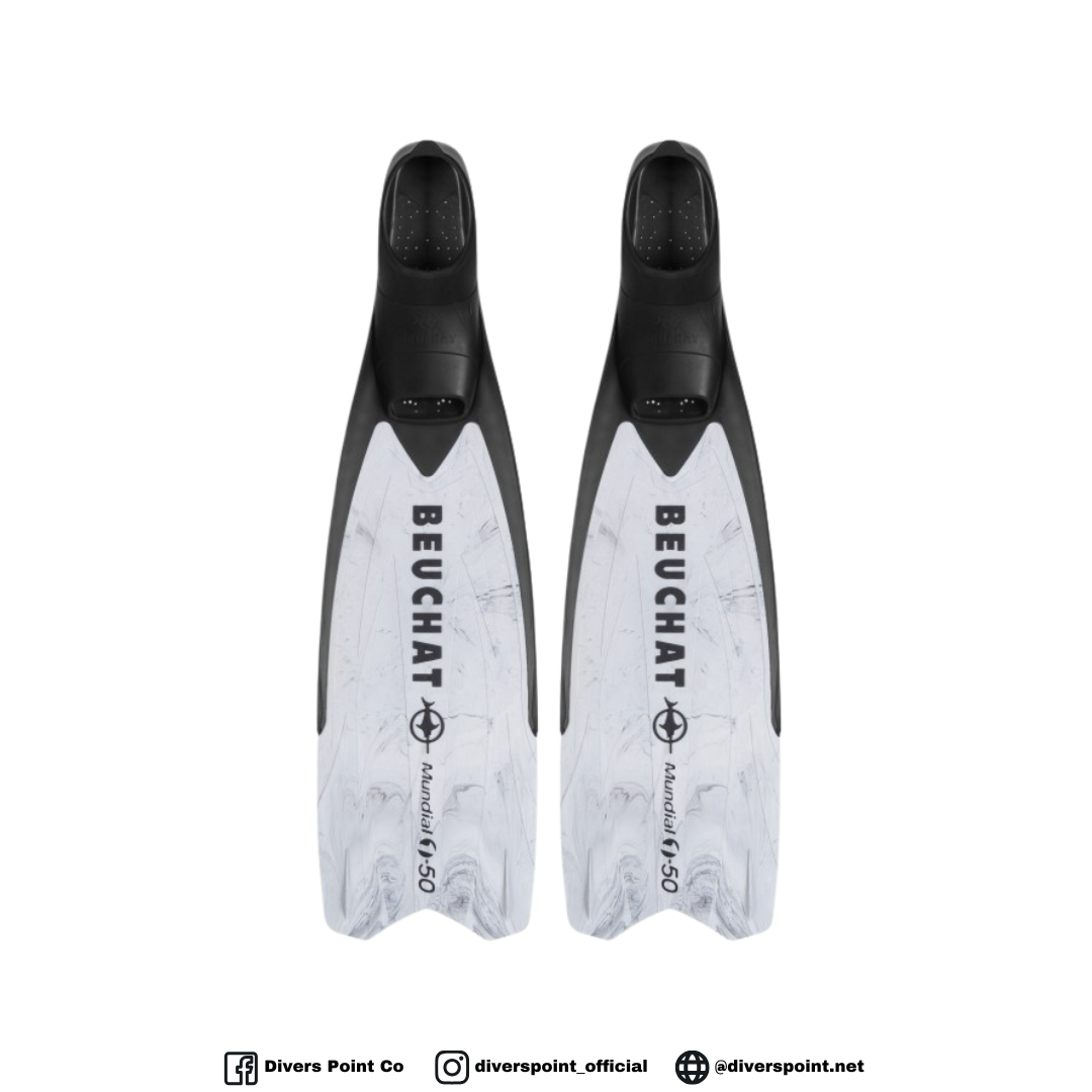 BEUCHAT MUNDIAL ONE-50 SOFT-FLEX SEMI LONG FINS MARBLE