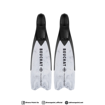BEUCHAT MUNDIAL ONE-50 SOFT-FLEX SEMI LONG FINS MARBLE
