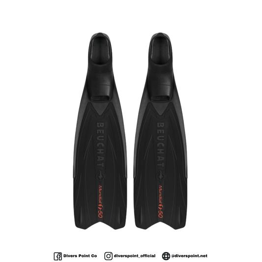 BEUCHAT MUNDIAL ONE-50 SEMI LONG FINS BLACK
