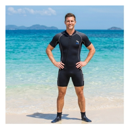 IST WSS0150 5MM MEN'S FRONT ZIP SHORTY