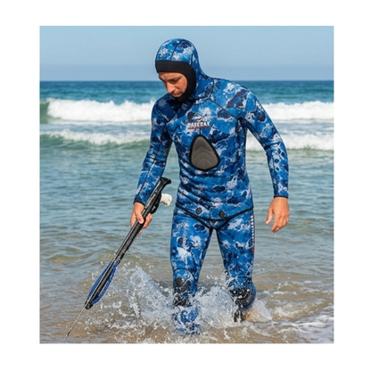 BEUCHAT MUNDIAL PACIFIC CAMO BLUE 1.5MM WETSUIT XS