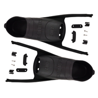 LEADERFINS FORZA BLACK FOOT POCKETS WITH ASSEMBLY SET 33/34