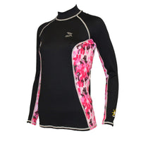 IST DS56 F/BK WOMEN'S RASHGUARD PINK CAMO