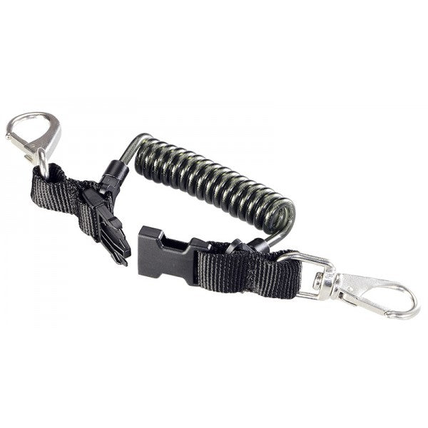 IST SP8/A STAINLESS STEEL WIRE-REINFORCED COIL LANYARD