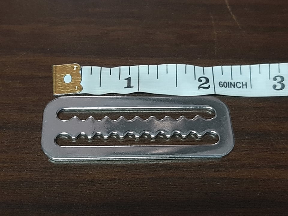 TRI-GLIDE STAINLESS STEEL WEIGHT KEEPER TOOTHED  2 INCH WEBBING