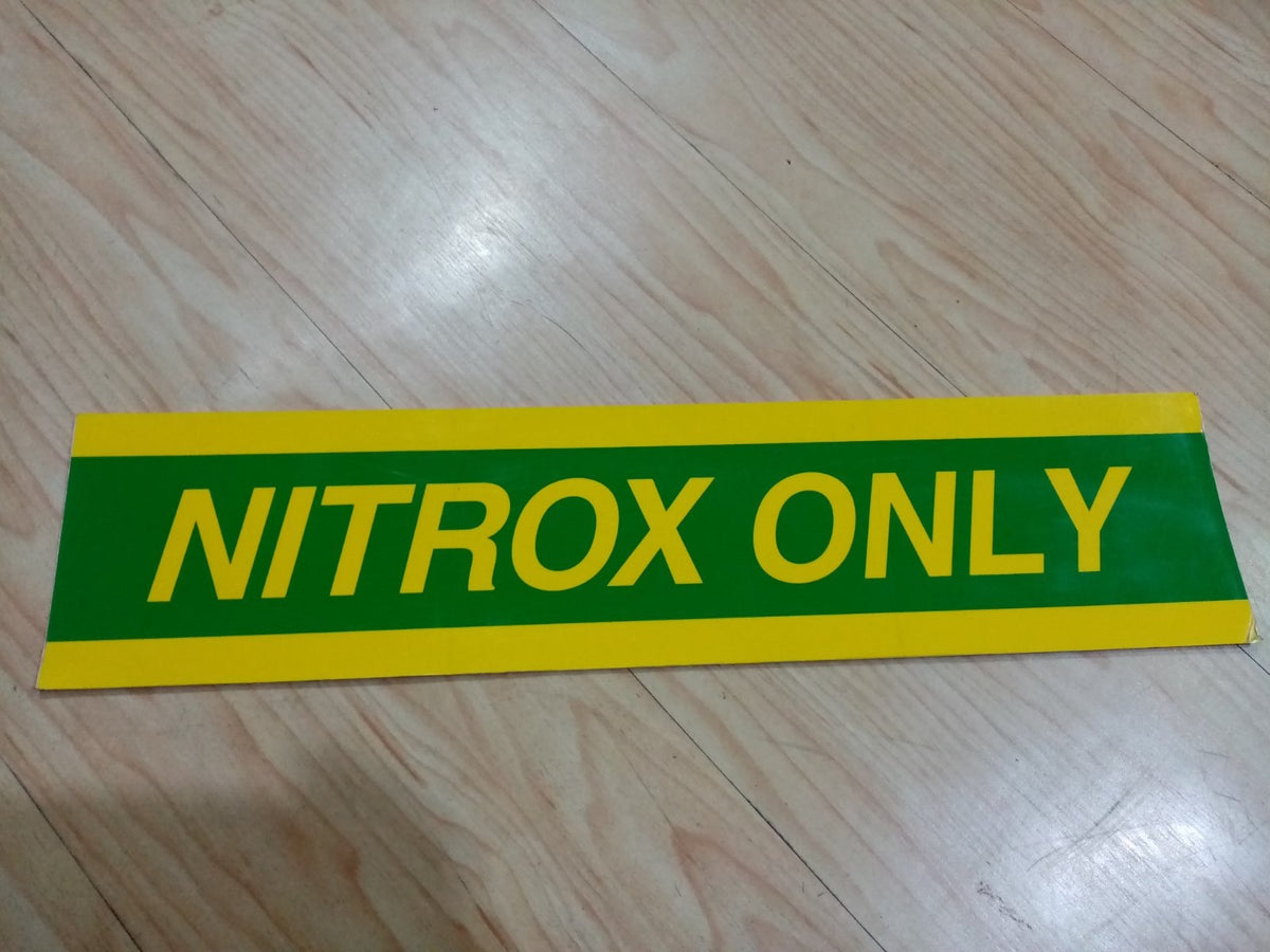 NITROX ONLY TANK STICKER